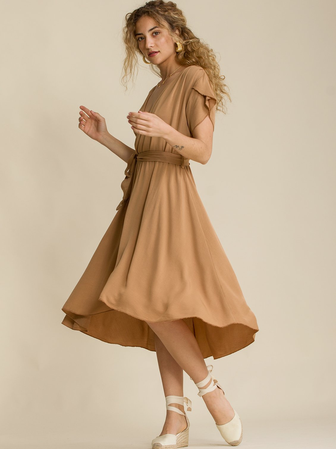 Alcyone Caramel Dress ΡΟΥΧΑ
