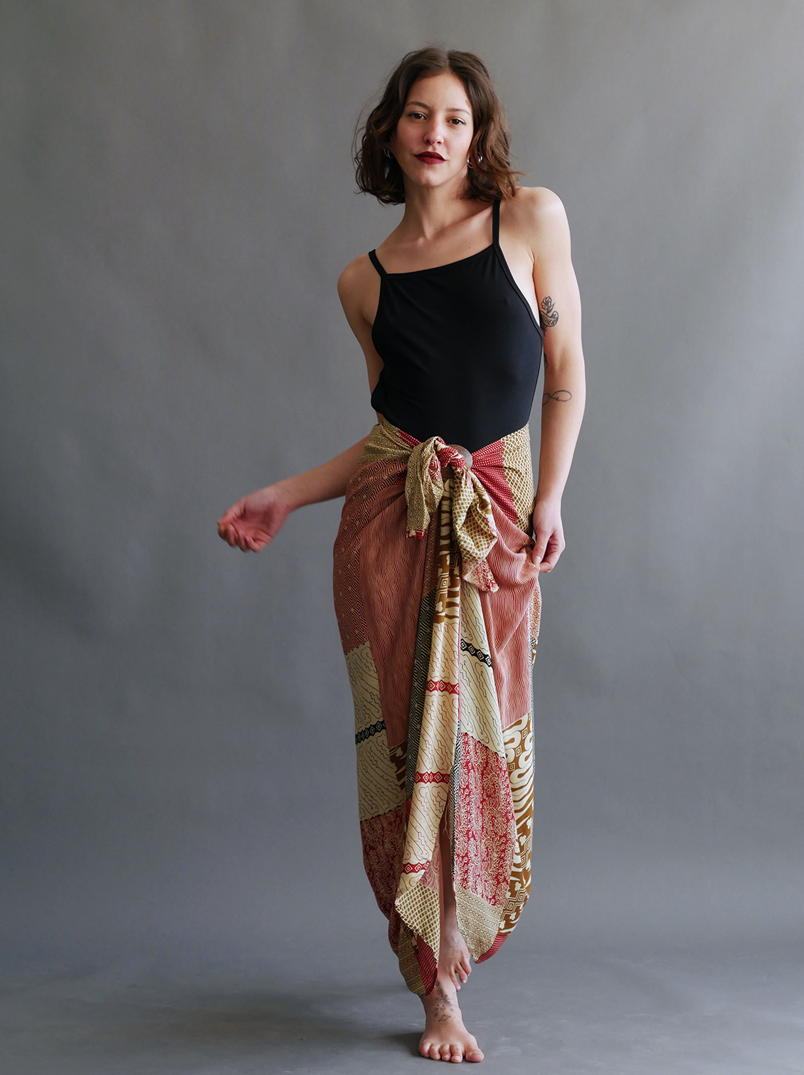 tie waist sarong skirt