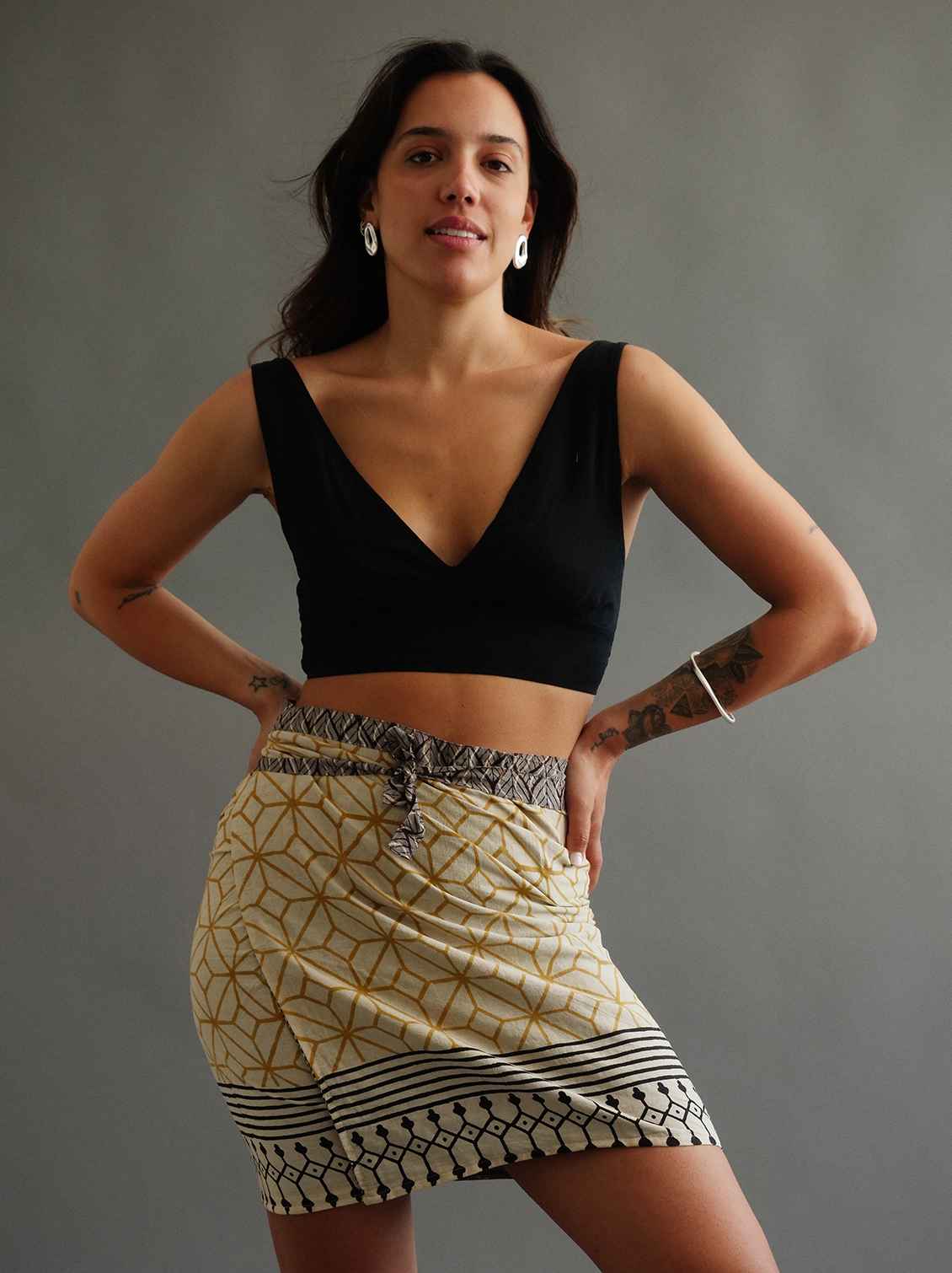 Sahana Handblock Skirt - CLOTHING
