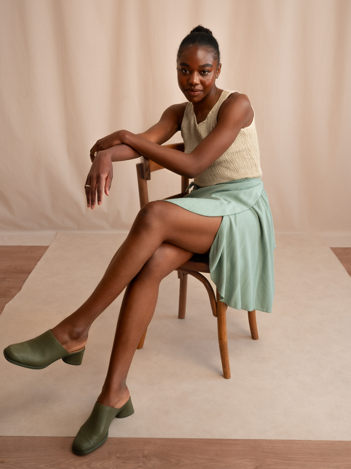 Jade highwaist mini skirt AM1381 ♡ M ANDMARY】Jade highwaist mini skirt