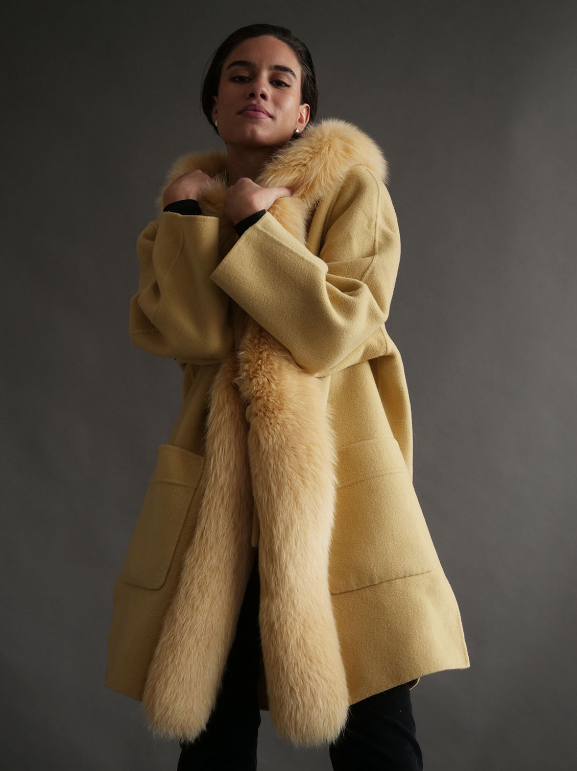 【美品】Paola Antonini(パオラアントニーニ)イタリア製 Vintage Paola Antonini 3-Piece Set – Muted Yellow Blazer