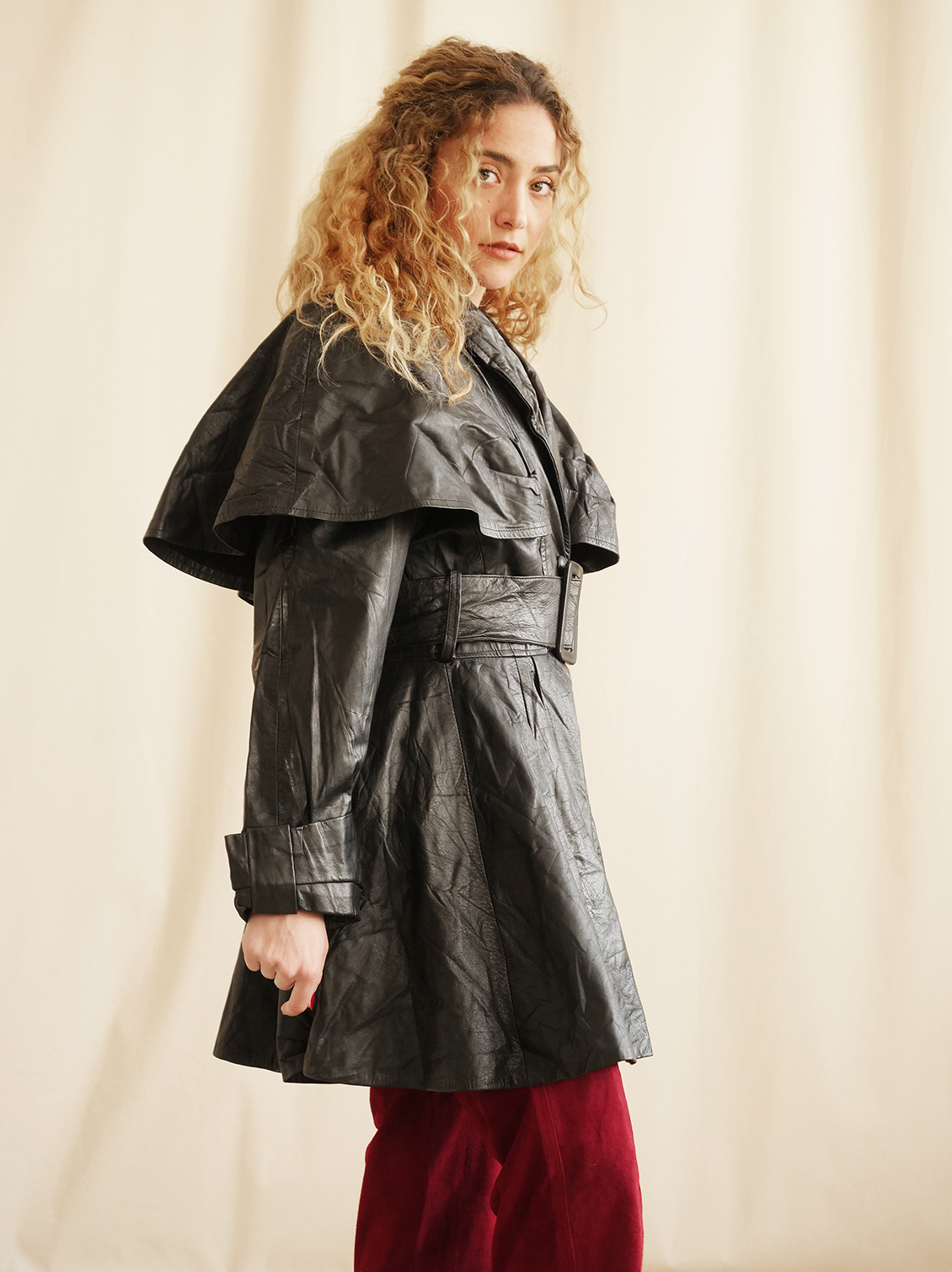 Vintage Leather Coat CLOTHING